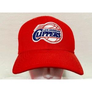 Vintage Logo Los Angeles Clippers Basketball Red White Blue Wool Hat Cap